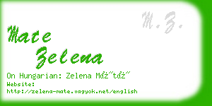 mate zelena business card